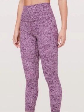 Lululemon Align Legging Sz 4 Arabesque Antoinette Smoky Quartz Purple Floral 28"